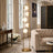 Artema Floor Lamp | White Frosted Globes & Brass Frame