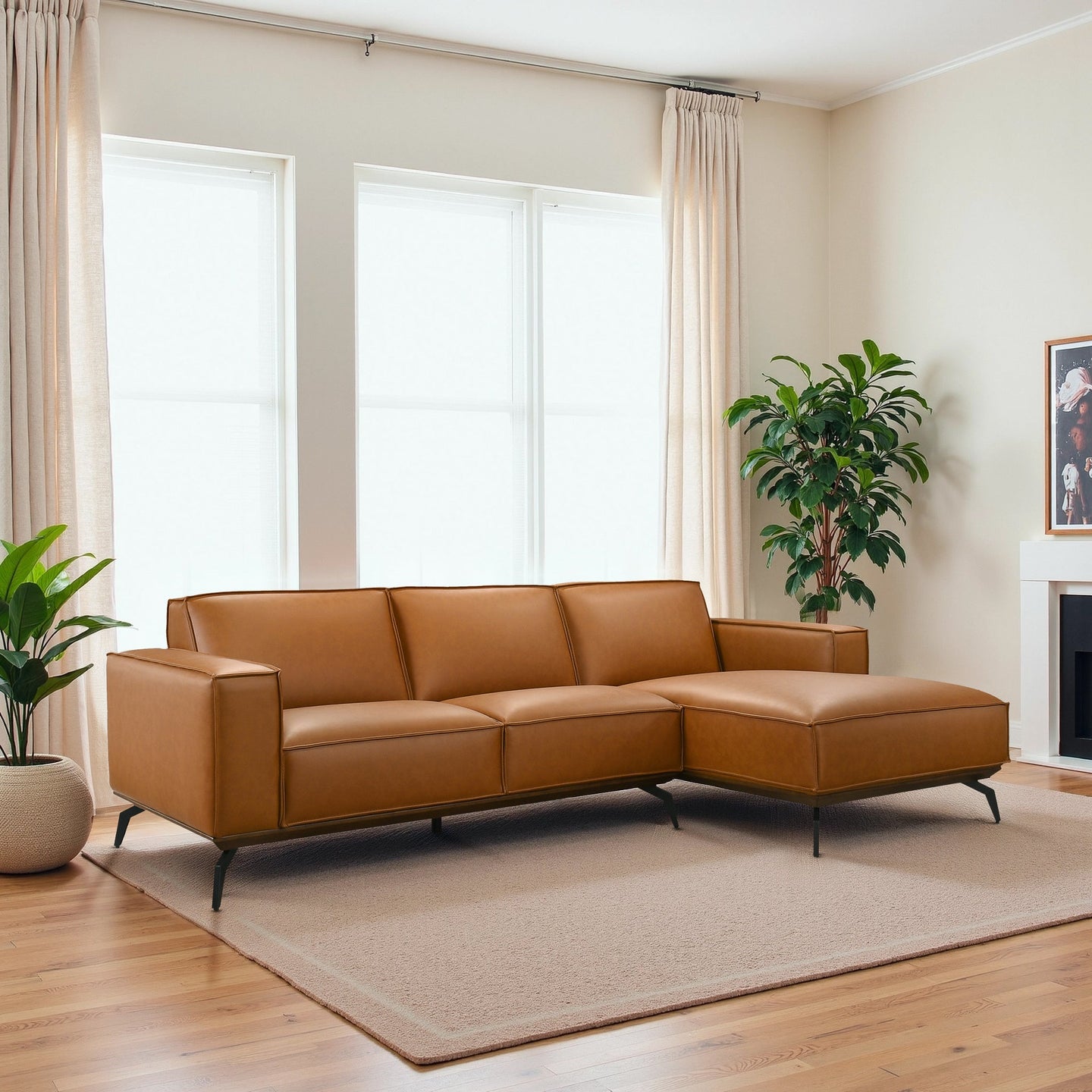 Brenham Easy Clean Modern Right Sectional Sofa - Ashcroft Furniture