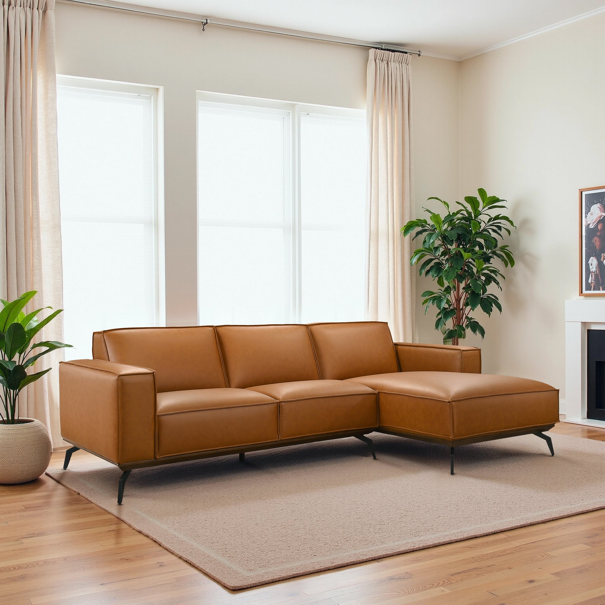 Brenham Easy Clean Modern Right Sectional Sofa - Ashcroft Furniture
