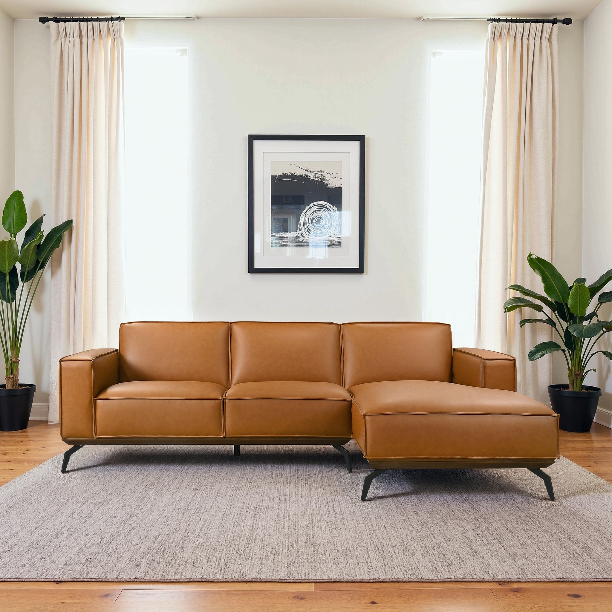 Brenham Easy Clean Modern Right Sectional Sofa - Ashcroft Furniture
