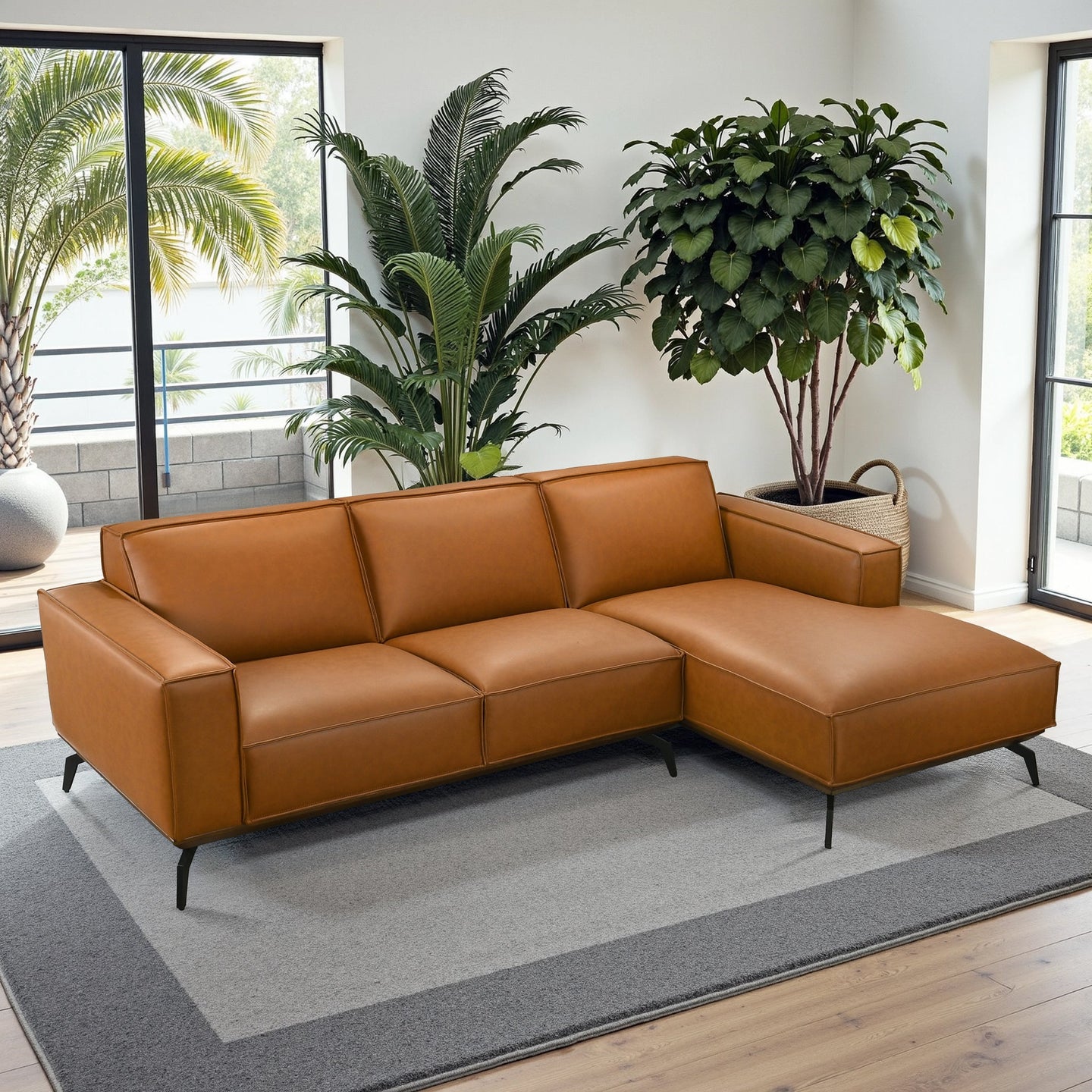 Brenham Easy Clean Modern Right Sectional Sofa - Ashcroft Furniture