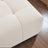 Kaynes Chic Tufted Ivory Boucle Ottoman - Ashcoft Furniture