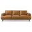 Knox Genuine Tan Leather Comfortable Sofa - Ashcroft Furniture