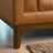 Melissa Mid-Century Cognac Vegan Leather Modern Sofa - Ashcroft Furniture