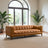Melissa Mid-Century Cognac Vegan Leather Modern Sofa - Ashcroft Furniture