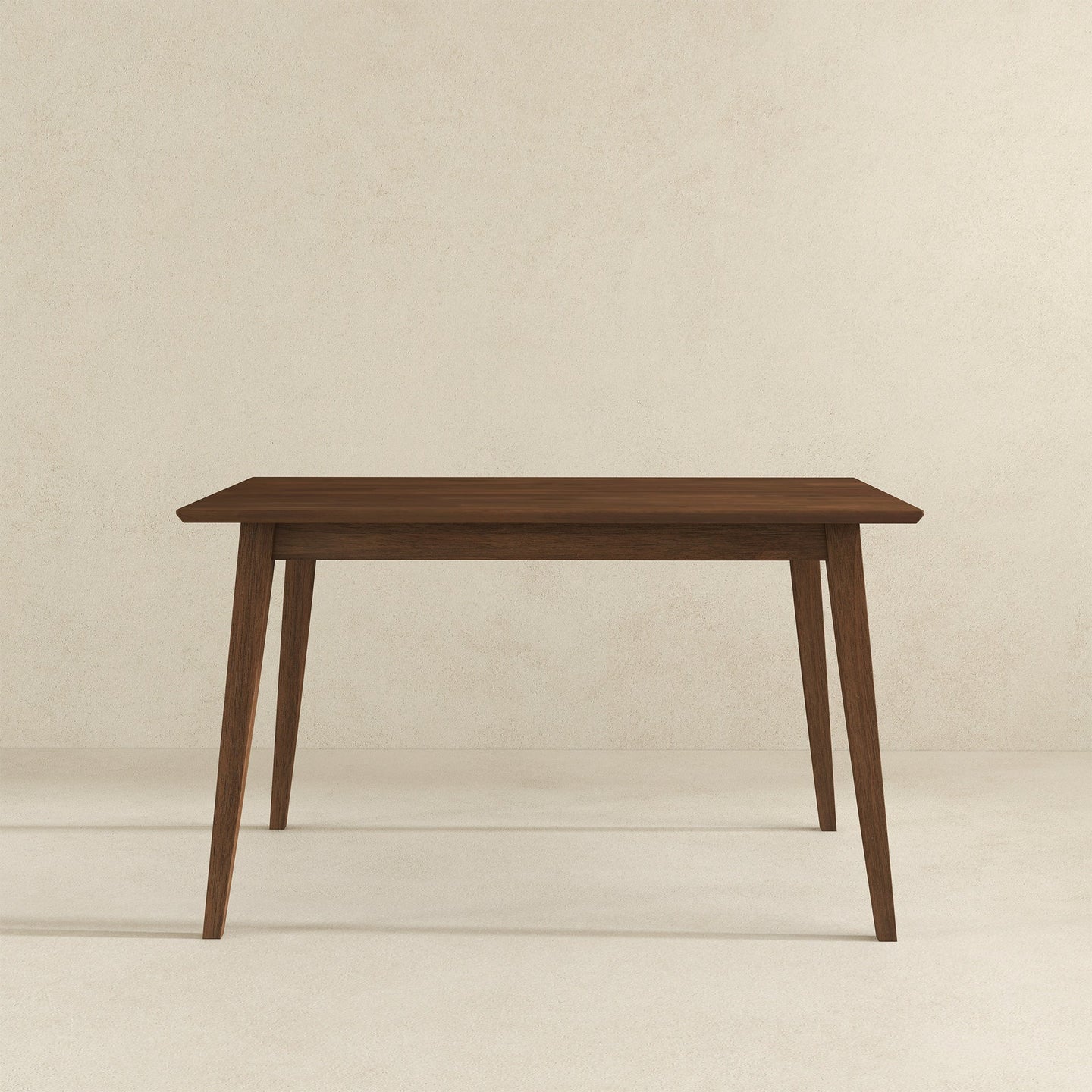 Levi Modern Style Solid Wood Rectangular Walnut Top Dining Table 47"
