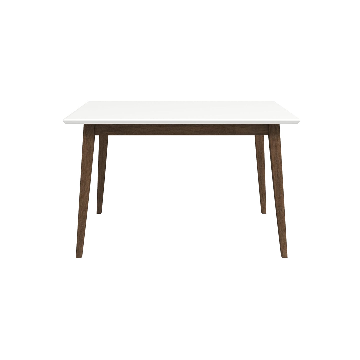 Levi Modern Style Solid Wood Rectangular White Top Dining Table 47"