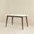 Levi Modern Style Solid Wood Rectangular White Top Dining Table 47"