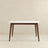 Levi Modern Style Solid Wood Rectangular White Top Dining Table 47"