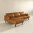 Lore Modern Genuine Tan Leather Left-Facing L-Shaped Sectional | Ashcroft Imports Furniture