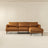Lore Modern Genuine Tan Leather Right-Facing L-Shaped Sectional | Ashcroft Imports Furniture