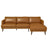 Lore Modern Genuine Tan Leather Right-Facing L-Shaped Sectional | Ashcroft Imports Furniture