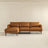 Lore Modern Genuine Tan Leather Left-Facing L-Shaped Sectional | Ashcroft Imports Furniture