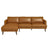 Lore Modern Genuine Tan Leather Left-Facing L-Shaped Sectional | Ashcroft Imports Furniture
