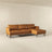Lore Modern Genuine Tan Leather Right-Facing L-Shaped Sectional | Ashcroft Imports Furniture