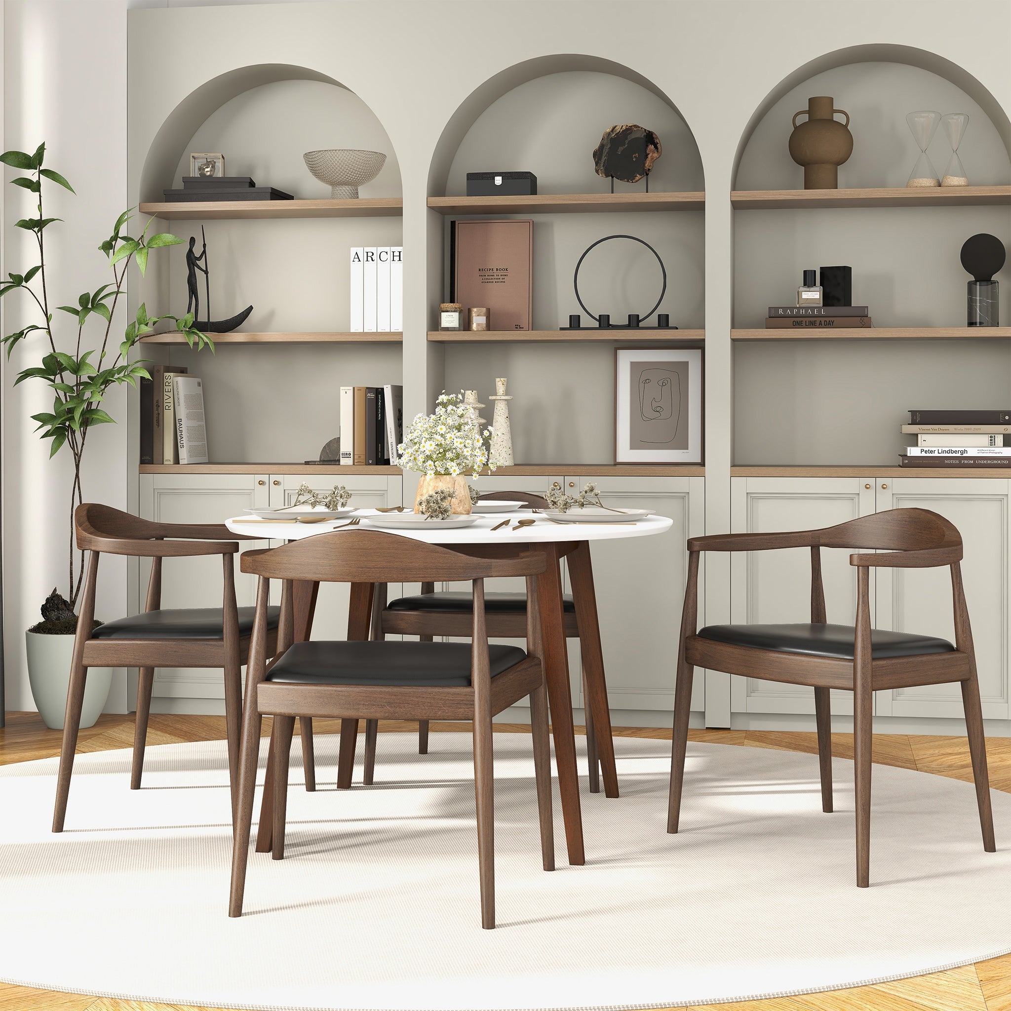 Kelly Black Vegan Leather Dining Chair | Ashcroft Imports Furniture