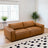 Uvalde Mid-Century Modern Vegan Leather Luxurious Sofa - Ashcroft Furniture