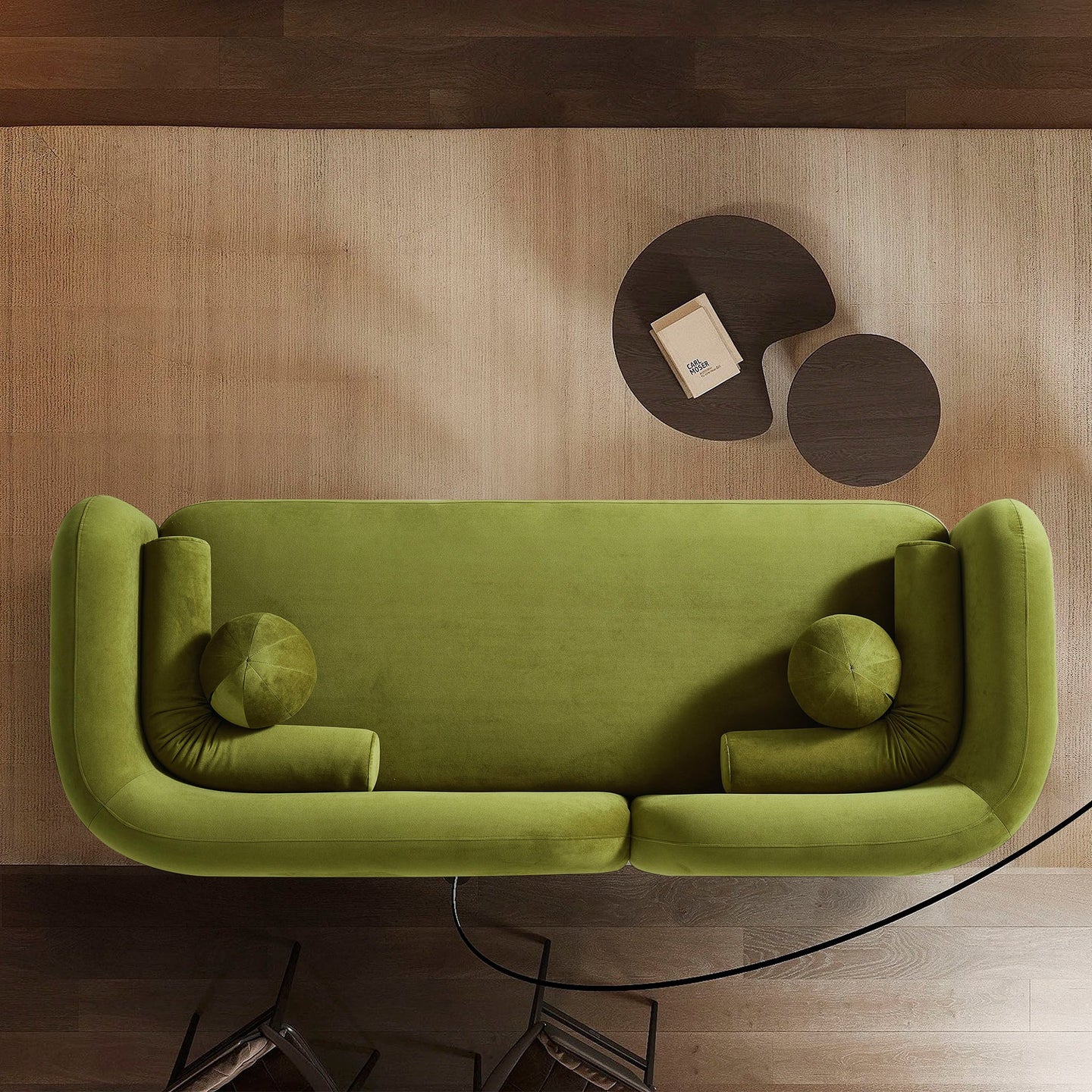 Donna Japandi Velvet Fabric Sofa - Ashcroft Furniture