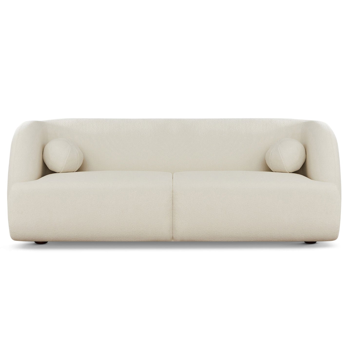 Anna Ivory Boucle Sofa | Modern Curved Japandi Seating | Ashcroft Imports Furniture