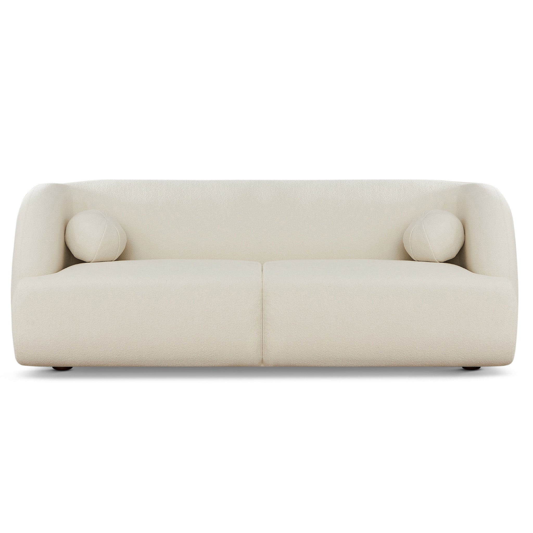 Anna Ivory Boucle Sofa | Modern Curved Japandi Seating | Ashcroft Imports Furniture