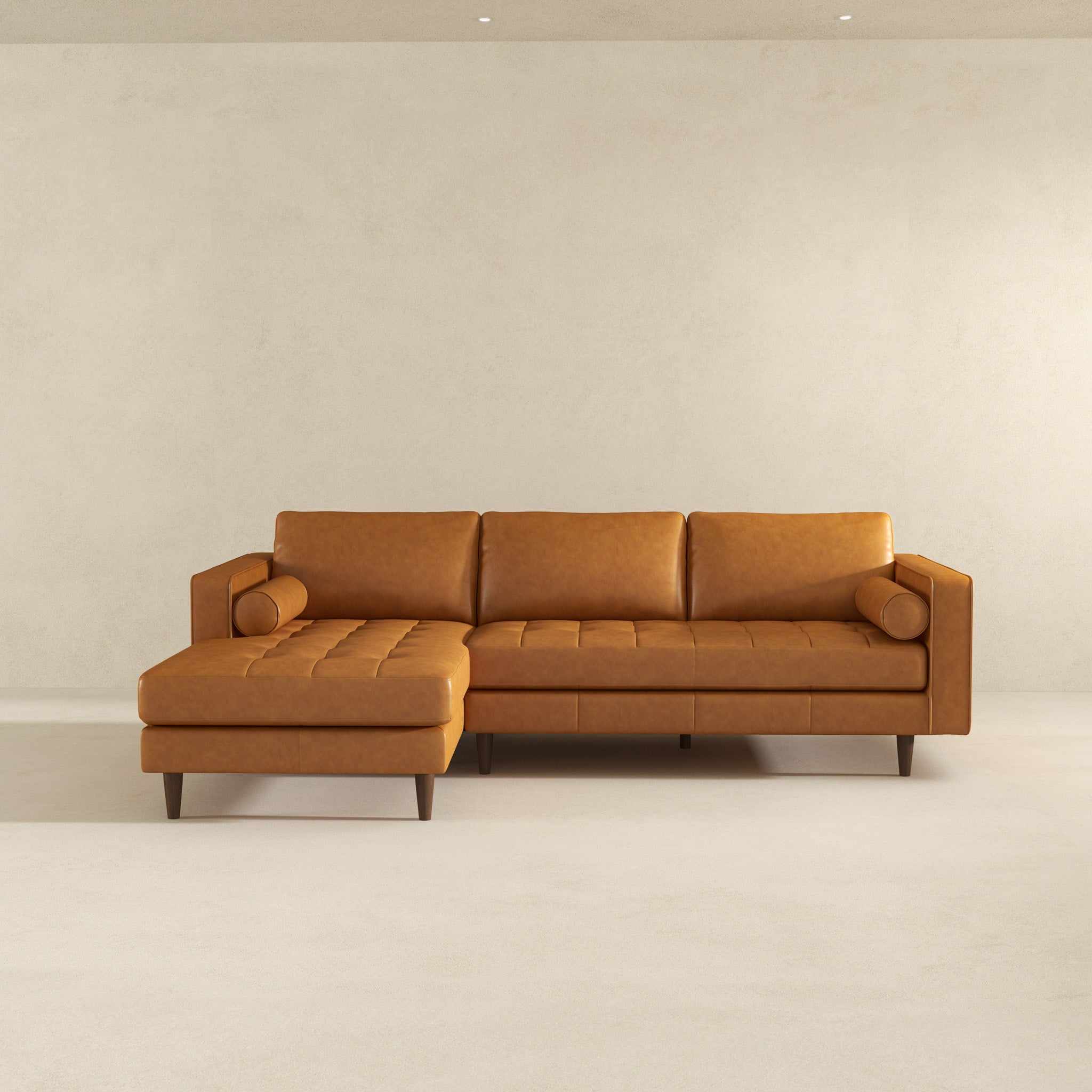 Anthony Luxurious L-Shaped Top Grain Leather Sectional Sofa - Ashcroft Furniture