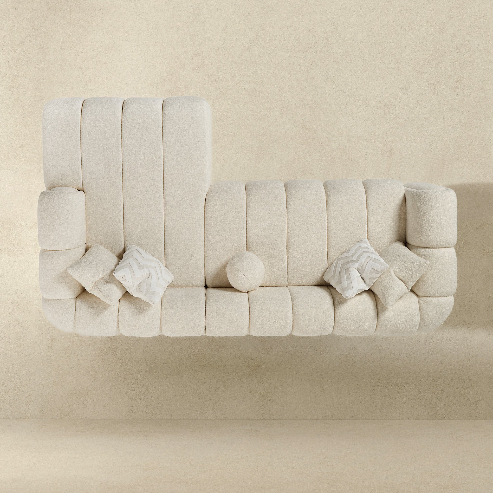 Beatrice Luxury Modern Tufted Boucle Sectional Sofa - Ashcroft Furniture