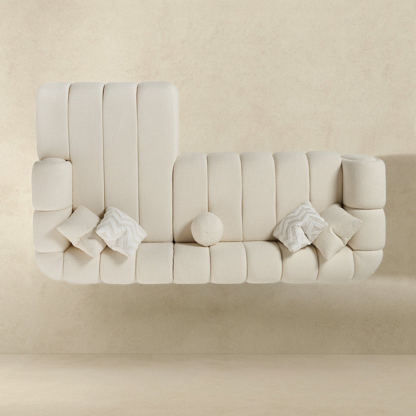 Beatrice Luxury Modern Tufted Boucle Sectional Sofa - Ashcroft Furniture