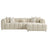 Beatrice Luxury Modern Tufted Boucle Sectional Sofa - Ashcroft Furniture