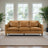 Cooper Mid-Century Modern Tan Genuine Leather Sofa - Ashcroft Imports Furniture