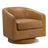 Danville Top-Grain Leather 360° Swivel Accent Chair with Round Base - Ashcroft Furniture
