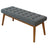 Delilah Mid-Century Modern Button-Tufted Upholstered Bench | Ashcroft Furniture