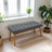 Delilah Mid-Century Modern Button-Tufted Upholstered Bench | Ashcroft Furniture