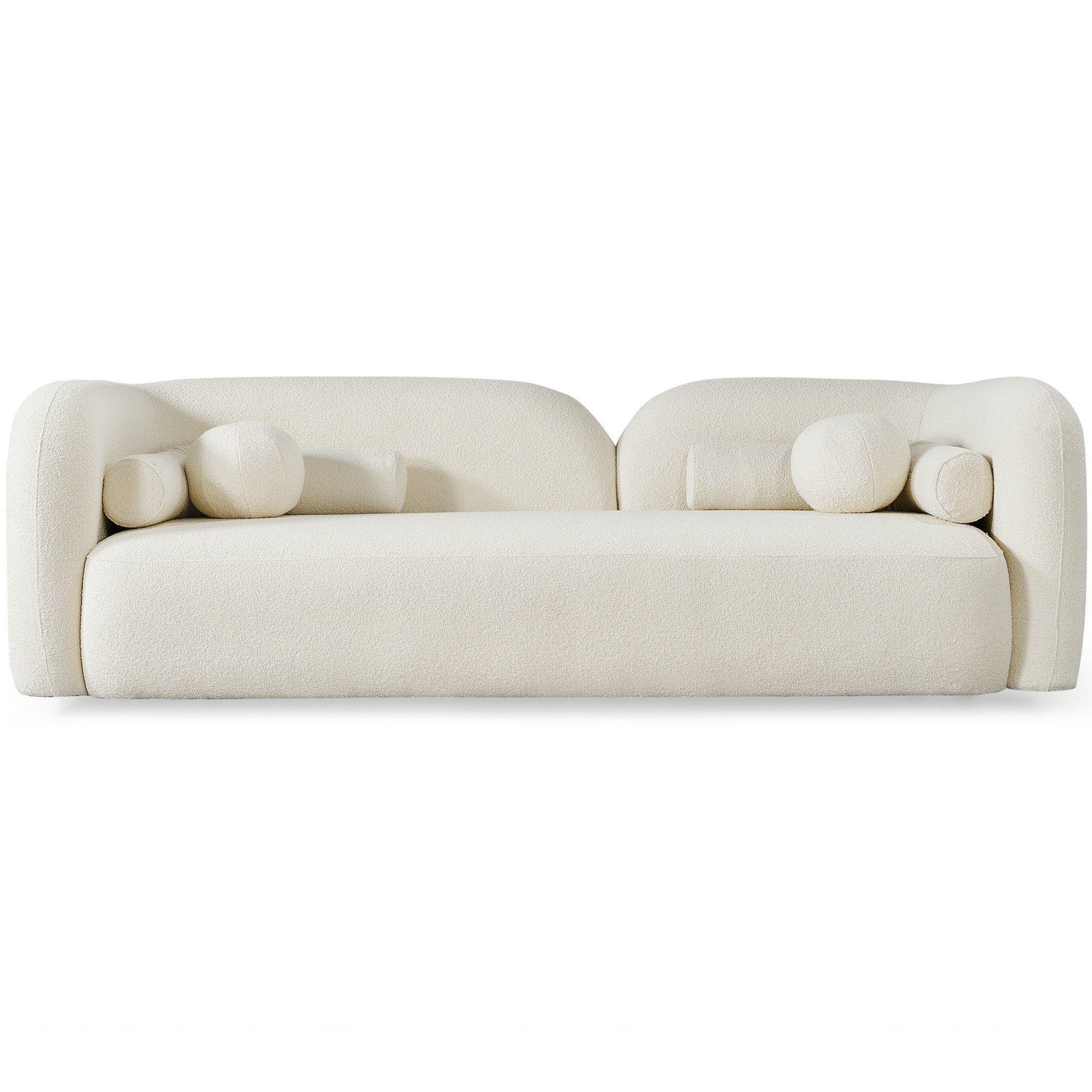 Donna Boucle Fabric Curved Sofa - Ashcroft Imports Furniture