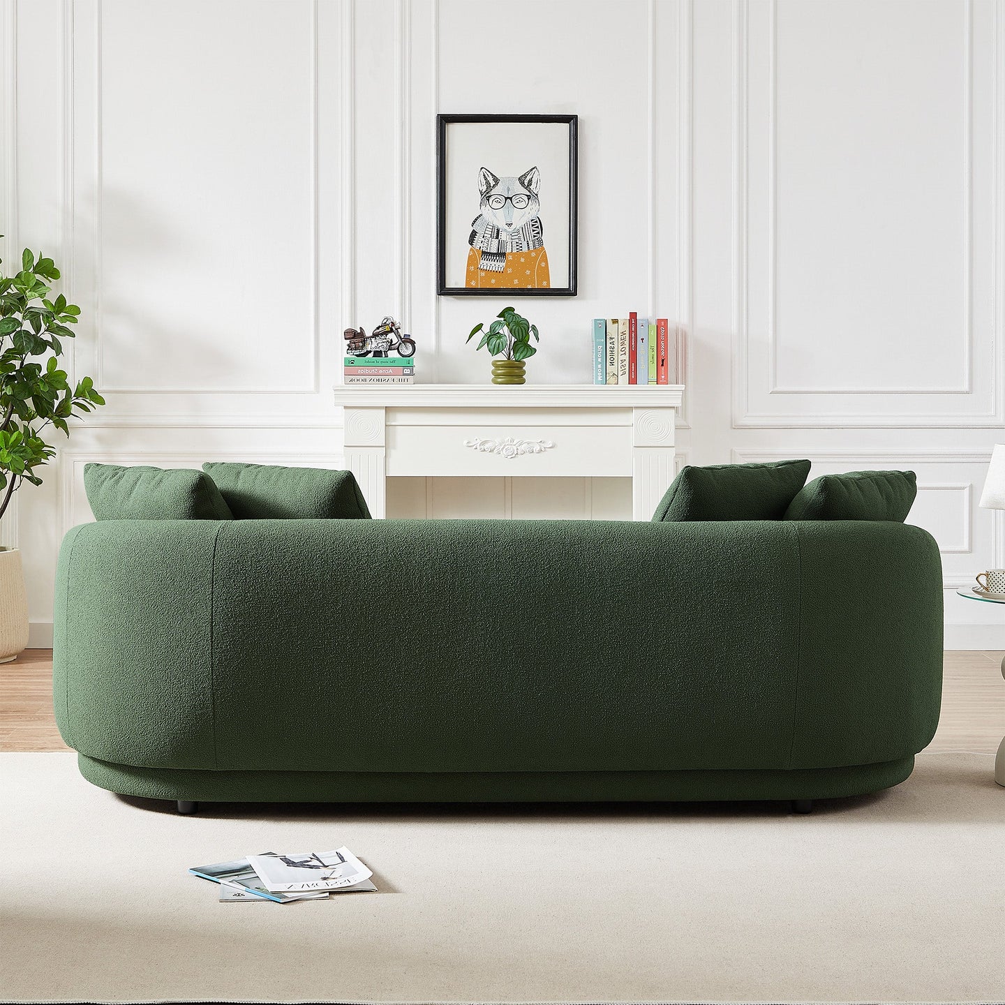 Dylan Round Arm Boucle Fabric Luxury Japandi Style Sofa - Ashcroft Imports Furniture