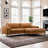 Easley Mid Century Modern Vegan Leather Wide-Arm Sofa - Ashcroft Furniture