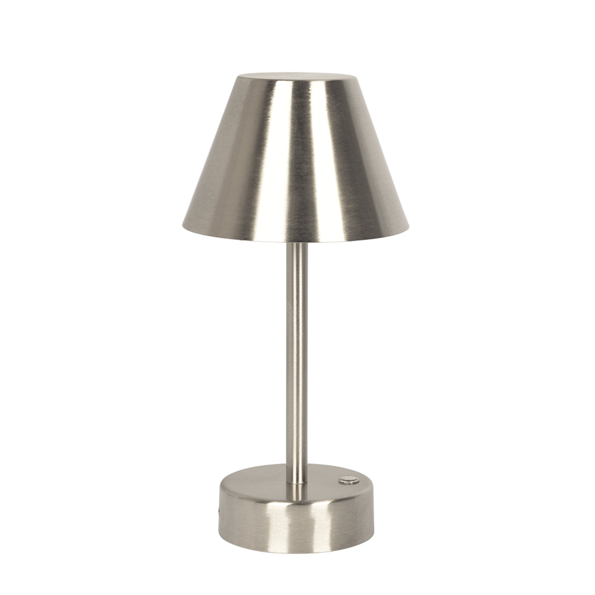 Elegance Rechargeable LED Table Lamp | Cordless Brushed Nickel Touch Lamp | Ashcroft Furniture Imports