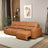 Grant Triple Power Convertible Cognac Leather Sofa