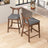 Hester Mid-Century Modern Set of Two Solid Wood Bar/Counter Chair - Ashcroft Imports Furniture