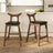 Hester Solid Wood Upholstered Square Bar Chair (Set Of 2)