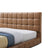 Hudson Tan Vegan Leather Upholstered King Platform Bed - Ashcroft Furniture