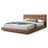 Hudson Tan Vegan Leather Upholstered King Platform Bed - Ashcroft Furniture