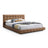Hudson Tan Vegan Leather Upholstered Queen Platform Bed - Ashcroft Furniture