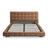 Hudson Tan Vegan Leather Upholstered Queen Platform Bed - Ashcroft Furniture