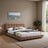 Hudson Tan Vegan Leather Upholstered Queen Platform Bed - Ashcroft Furniture
