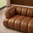 Jasmin Modern Cognac Genuine Leather Sofa - Ashcroft Furniture