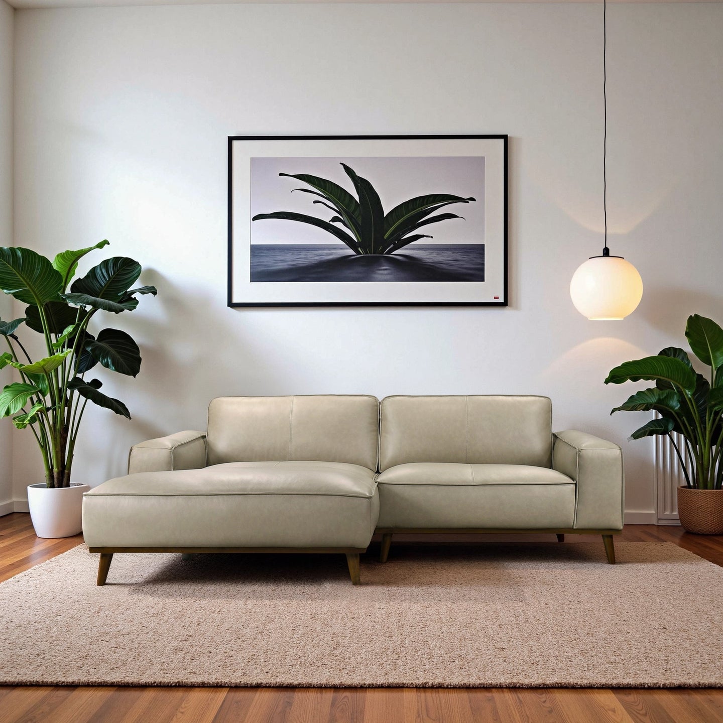 Kerrville Premium Leather Sectional with Chaise - Ashcroft Furniture