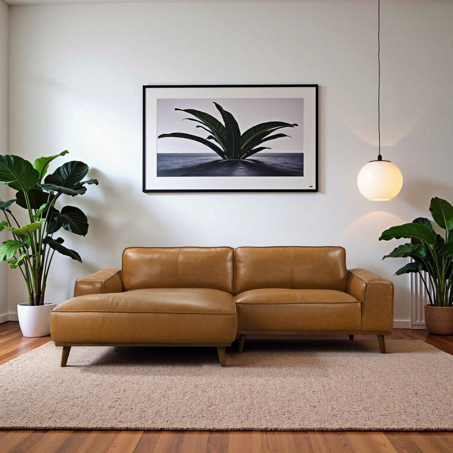 Kerrville Premium Leather Sectional with Chaise - Ashcroft Furniture