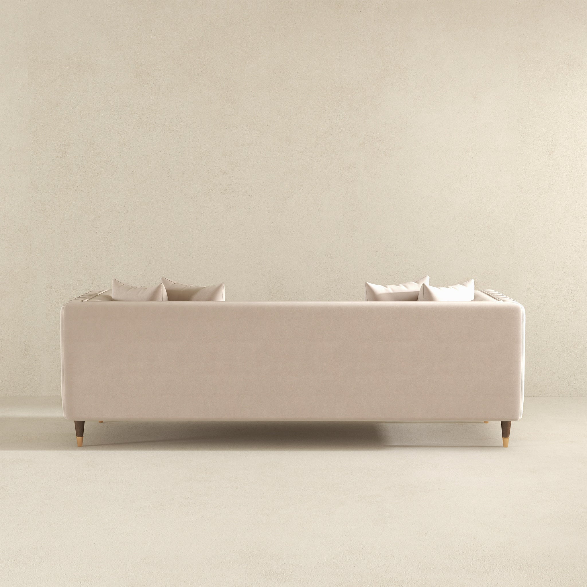 Nora 3-Seater Velvet Sofa | Minimalist Nordic Design with Solid Wood Base | Ashcroft Imports Furniture