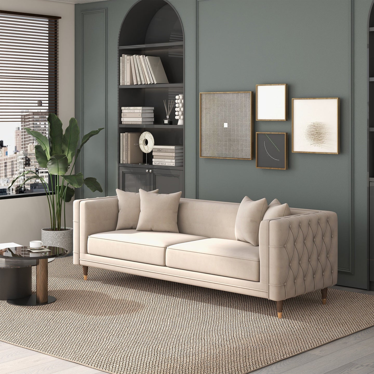 Nora 3-Seater Velvet Sofa | Minimalist Nordic Design with Solid Wood Base | Ashcroft Imports Furniture