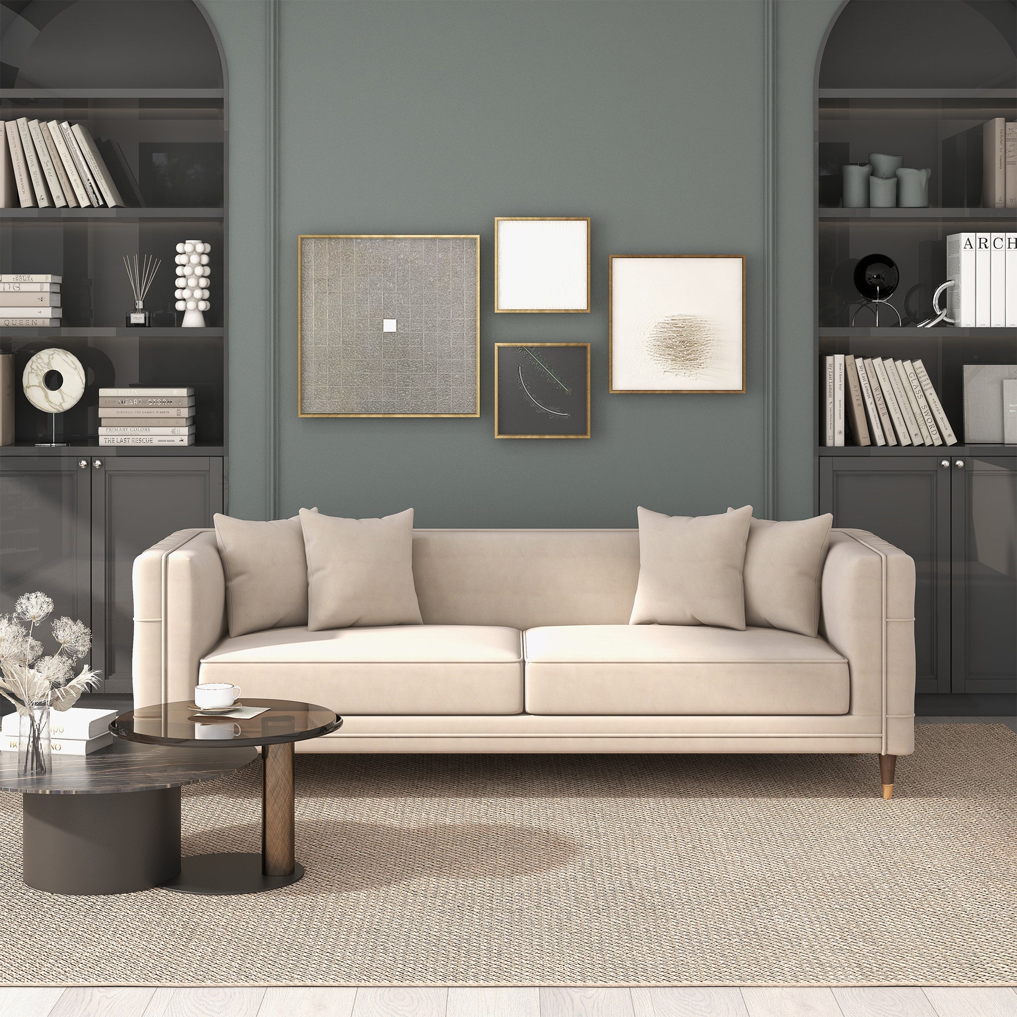 Nora 3-Seater Velvet Sofa | Minimalist Nordic Design with Solid Wood Base | Ashcroft Imports Furniture